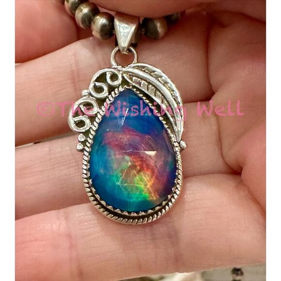Aurora Opal Pendant | Boho Southwestern | 925 - Picture 6 of 6